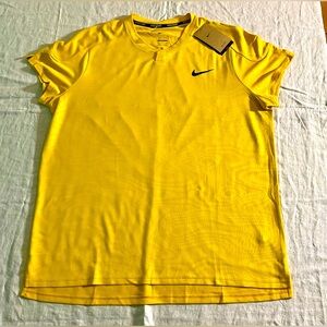 Nike Shirt Tennis Court SLAM Yellow FD5261-437 Mens‎ Size XL